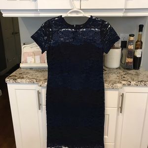 Dark blue lace dress